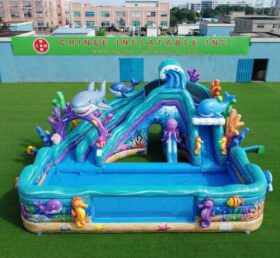 T8-6178 Ocean Theme Inflatable Water Slide