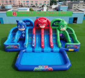 T8-6193 PJ Masks Theme Inflatable Water Slide