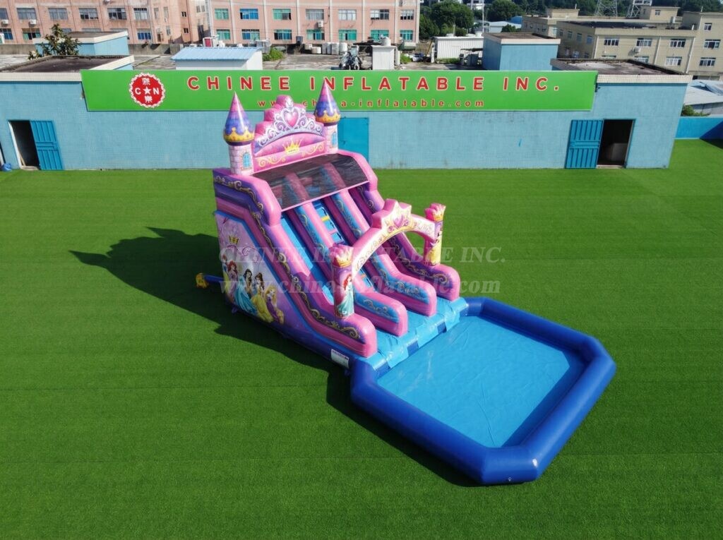 T8-6197 Princess Parties Theme Inflatable Water Slide