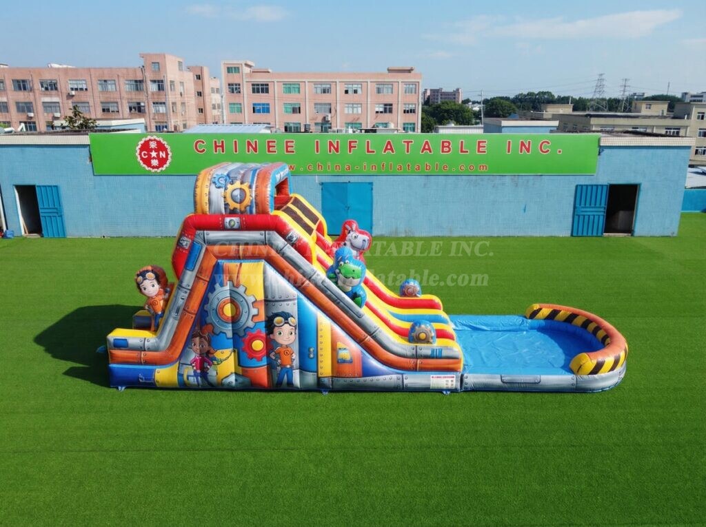 T8-6200 Rusty Rivets Theme Inflatable Water Slide