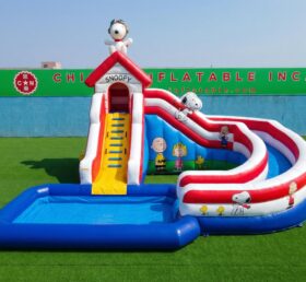 T8-6205 Snoopy Theme Inflatable Water Slide