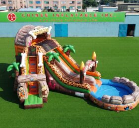 T8-6208 The Flintstones Theme Inflatable Water Slide
