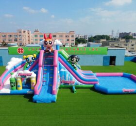 T8-6209 The Powerpuff Girls Theme Inflatable Water Slide