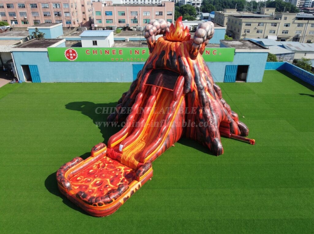 T8-6222 Volcano Theme Inflatable Water Slide