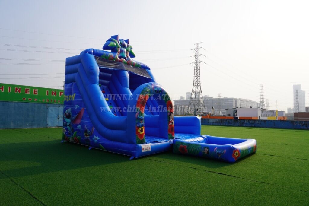 T8-8466B1 Lilo & Stitch Theme Inflatable Water Slide
