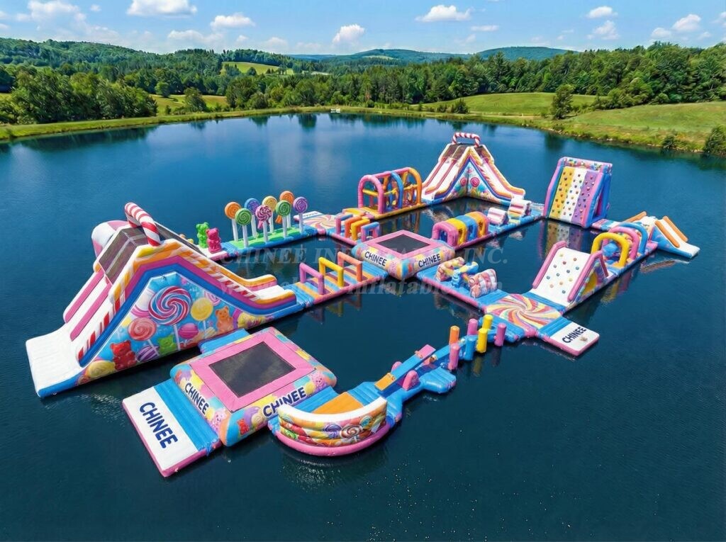 S719 Candy Theme Inflatable Water Park
