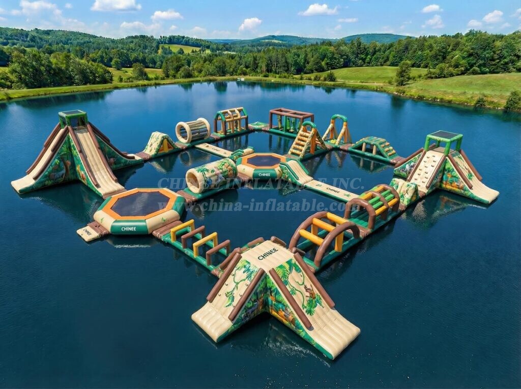 S727 Jungle Theme Inflatable Water Park