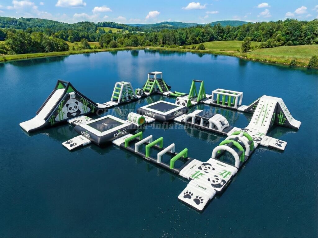 S733 Panda Theme Inflatable Water Park