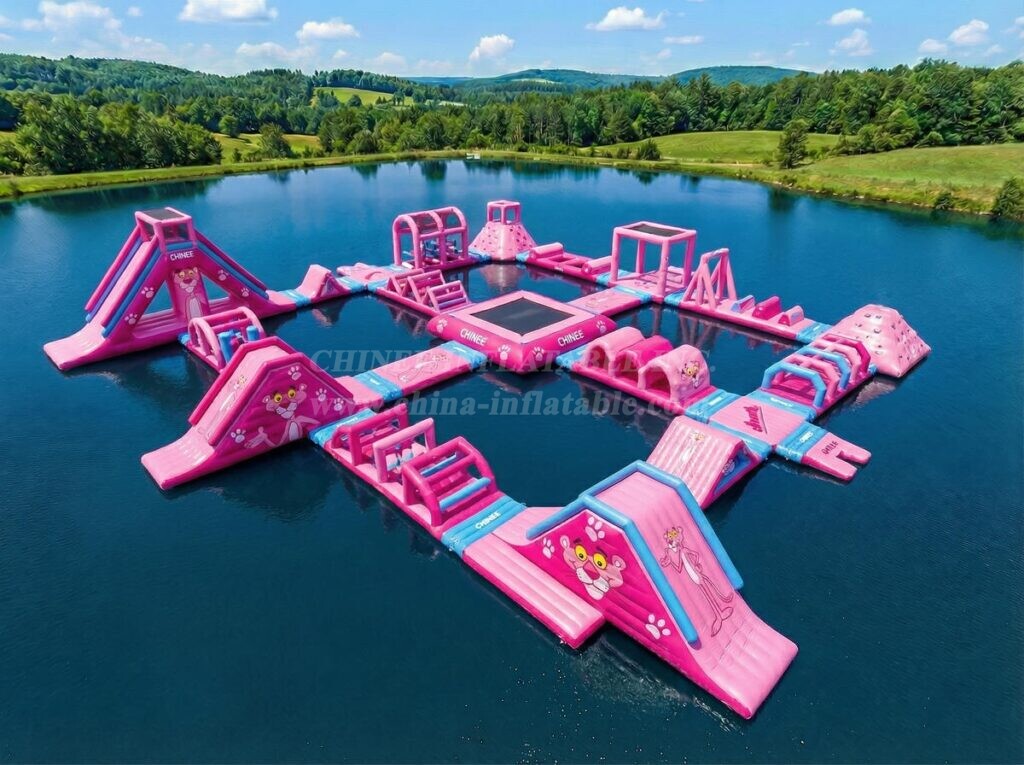 S917 Pink Panther Theme Inflatable Water Park