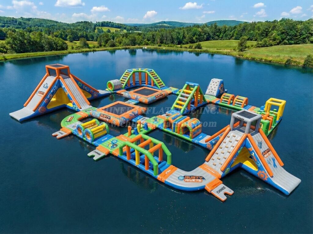 S925 Rusty Rivets Theme Inflatable Water Park