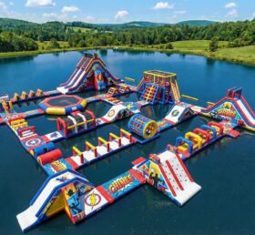 S934 Superhero Theme Inflatable Water Park