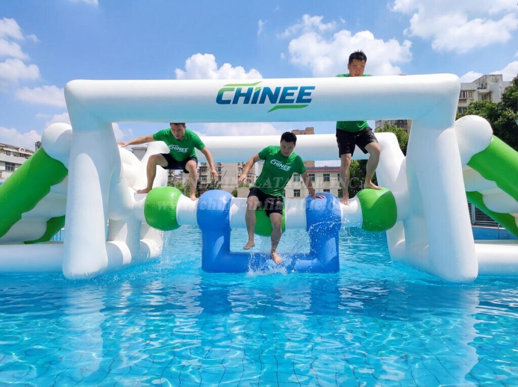 T10-619 Floating Water Obstacle for Balance Challenges – High Log Walk