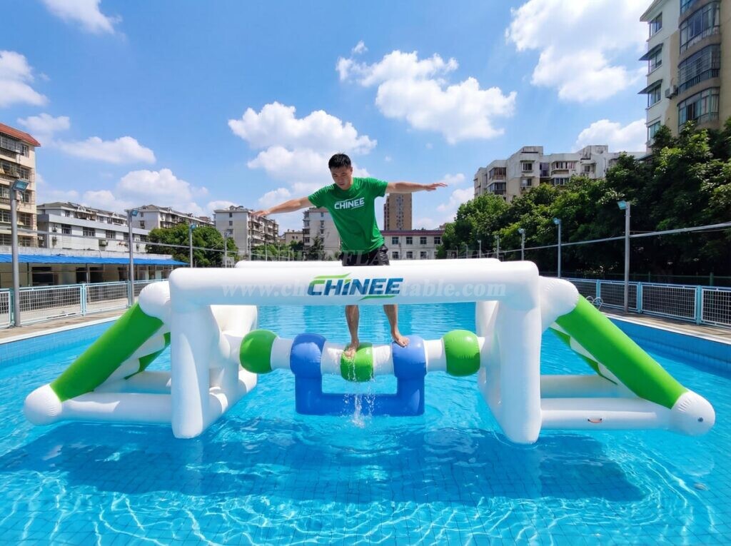 T10-619 Floating Water Obstacle for Balance Challenges – High Log Walk