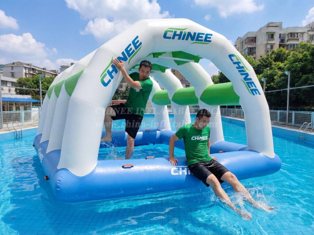T10-604 Inflatable Water Pool Obstcale Course – Jungle Bar