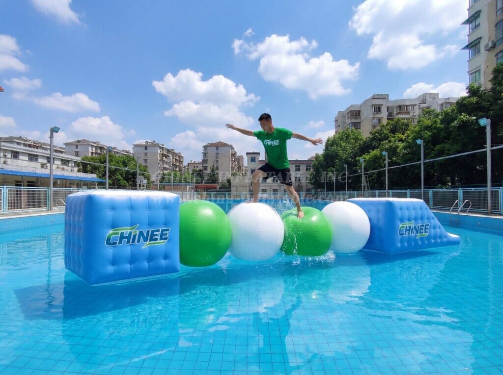 T10-636 Inflatable Water Obstacle Course Water Balance Challenge