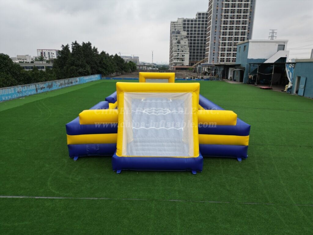 T11-4902 Yellow and Blue Color Scheme Inflatable Soccer Field