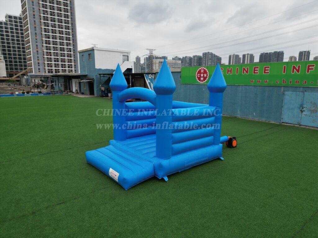 T2-8210 Pure Blue Wedding Inflatable Castle