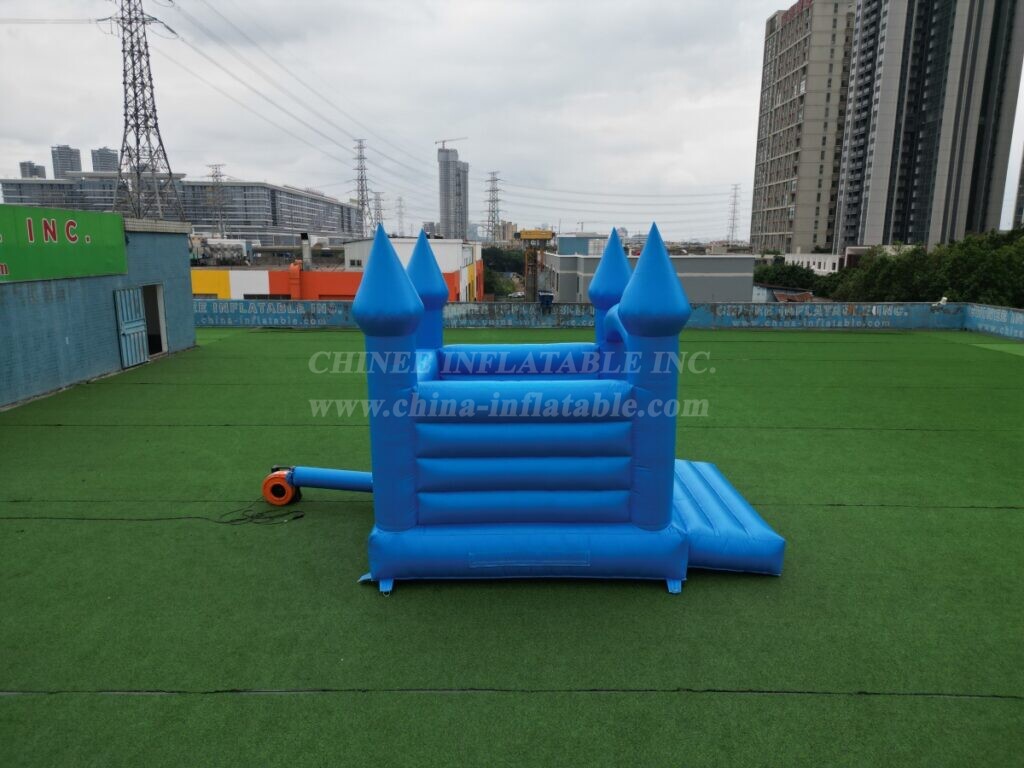 T2-8210 Pure Blue Wedding Inflatable Castle