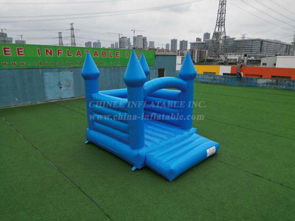 T2-8210 Pure Blue Wedding Inflatable Castle