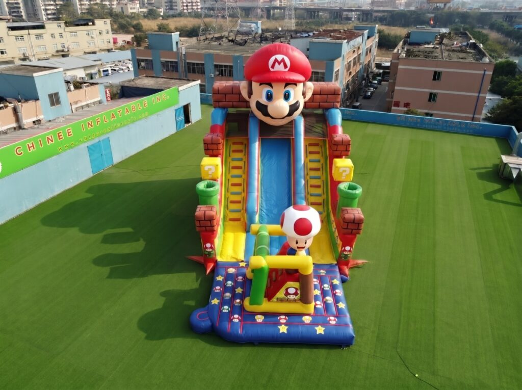 GS2-012B Super Mario Themed Giant Inflatable Dry Slide