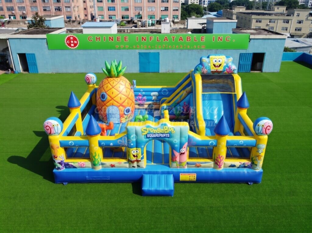 T2-8944 SpongeBob SquarePants Inflatable Combo Bouncer with Slide
