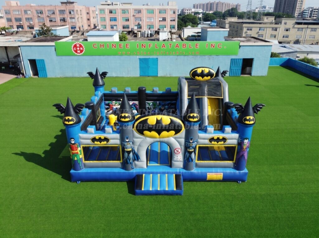 T2-8949 Batman Themed Inflatable Combo Bouncer with Slide
