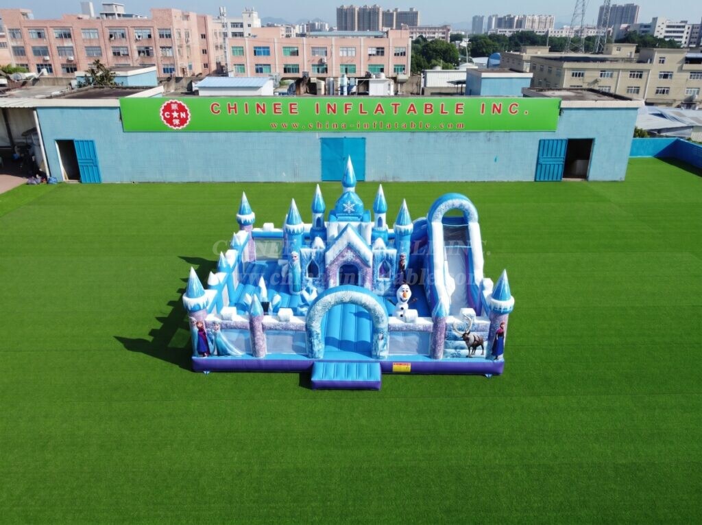 T2-8960 Frozen Ice Castle Inflatable Combo with Slide