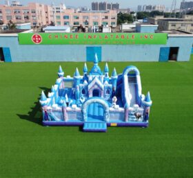 T2-8960 Frozen Ice Castle Inflatable Combo with Slide