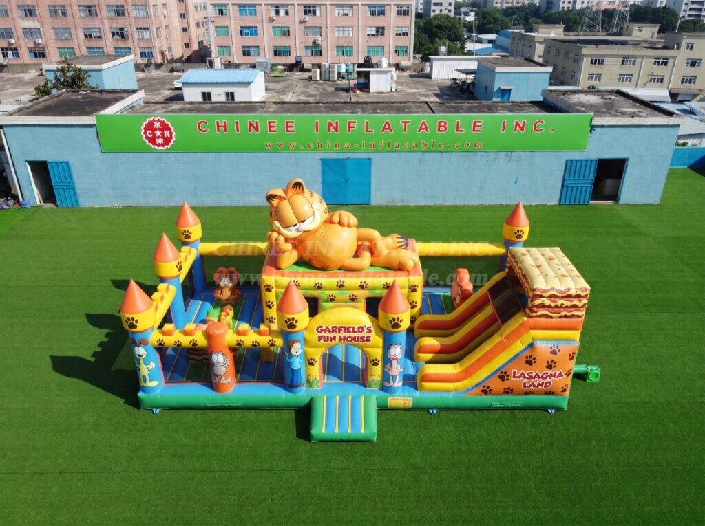 T2-8961 Garfield Inflatable Combo Bouncer with Slide