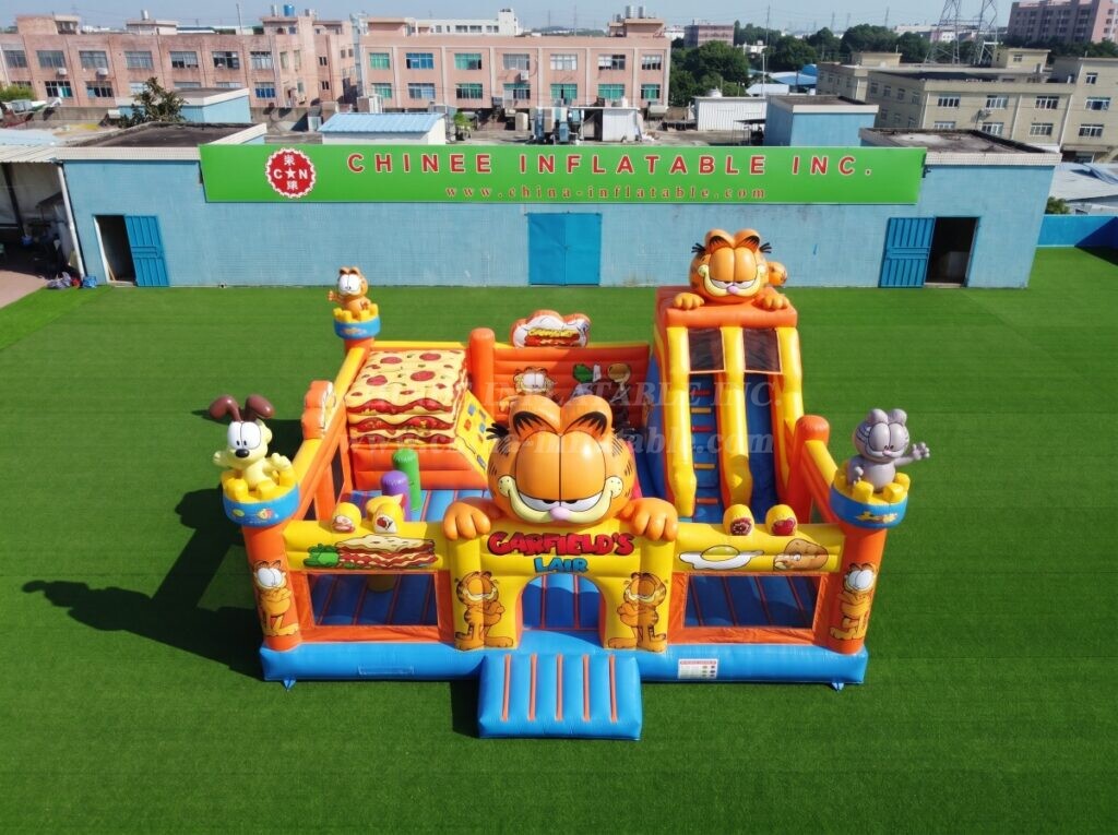 T2-8962 Garfield Inflatable Combo Bouncer with Slide