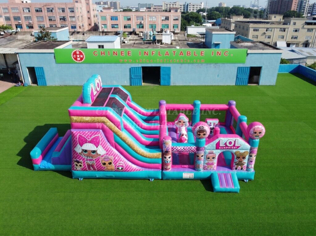 T2-8968 L.O.L. Surprise Inflatable Combo Bouncy Castle with Slide