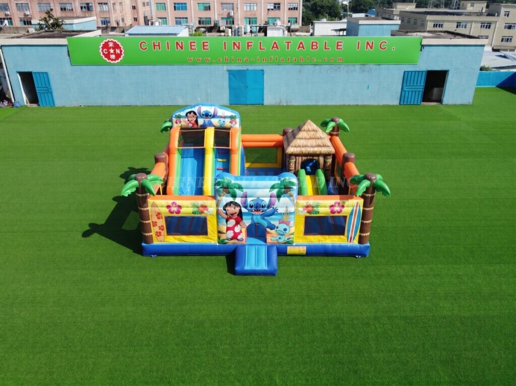 T2-8971 Lilo & Stitch Tropical Inflatable Combo Bouncer with Slide