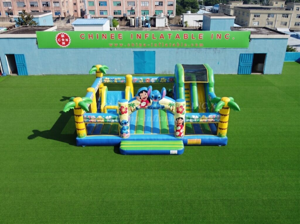 T2-8972 Lilo & Stitch Inflatable Combo Bouncer with Slide