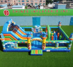 T2-8973 Lilo & Stitch Inflatable Combo Bouncer with Slide