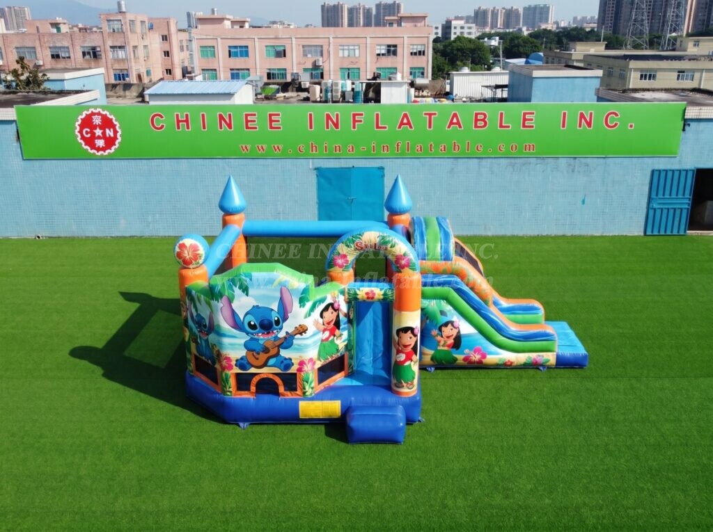 T2-8974 Lilo & Stitch Inflatable Bounce House Combo with Slide