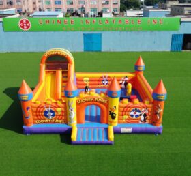 T2-8975 Looney Tunes Inflatable Combo Bouncy Castle with Slide
