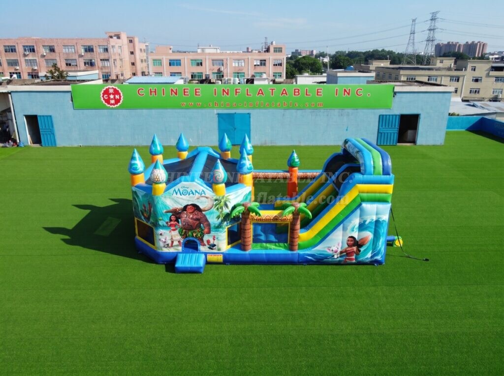 T2-8985 Moana Themed Inflatable Combo Bouncer with Slide