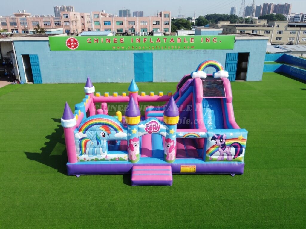 T2-8989 My Little Pony Inflatable Combo Bouncer with Slide