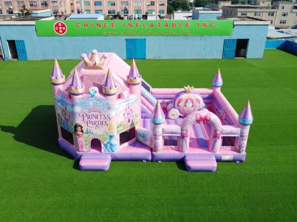 T2-8997 Princess Parties Inflatable Castle Combo with Slide