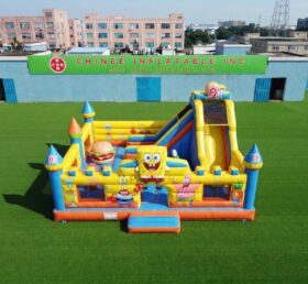 T2-9004 SpongeBob Theme Inflatable Bounce Castle Combo with Slide